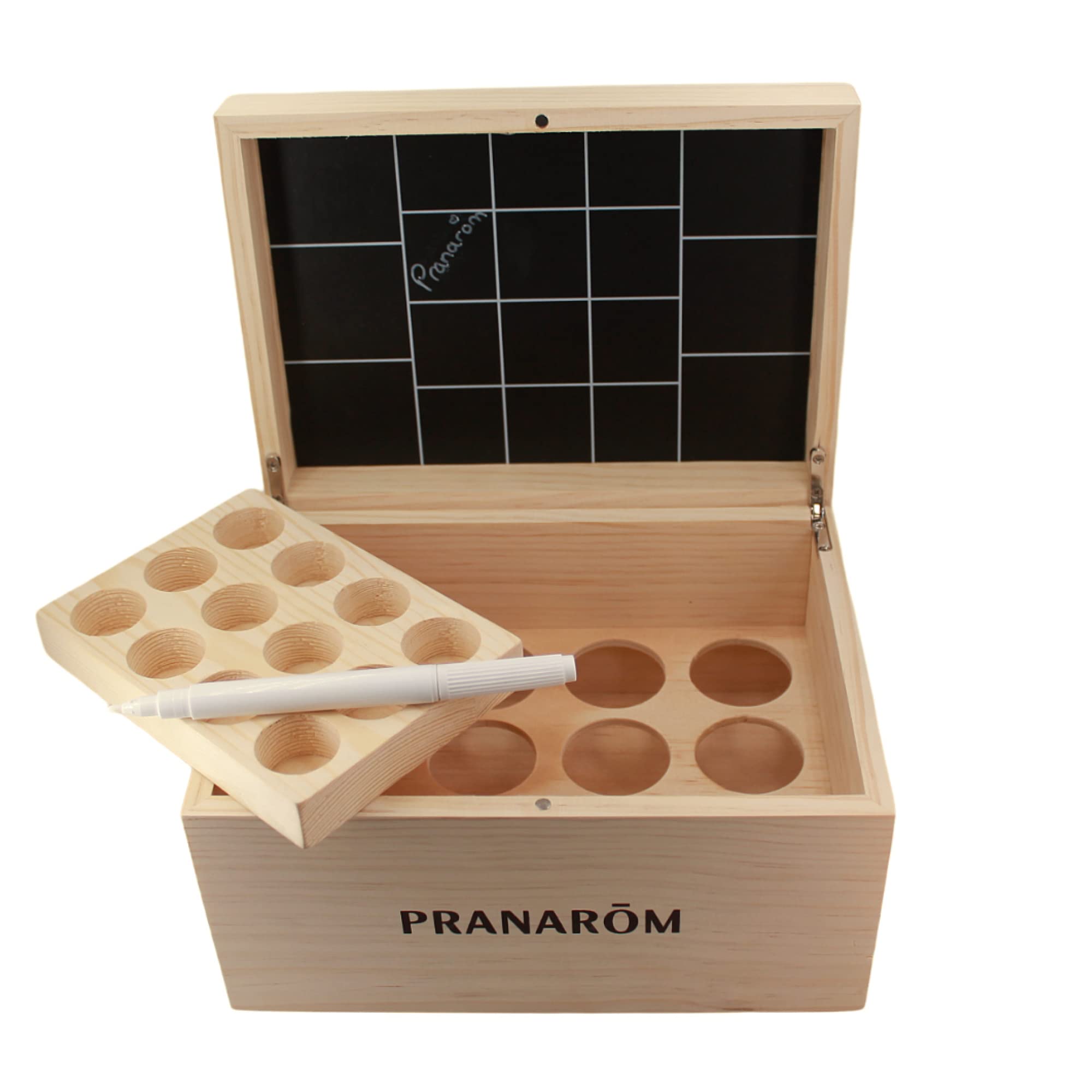Pranarôm Aromathèque Rangement Huiles Essentielles Pour 18 Flacons d'Huiles Essentielles
