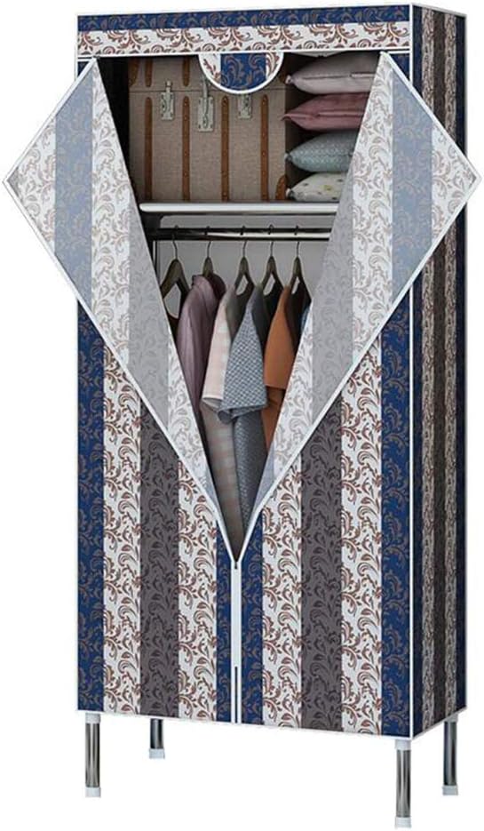 Cloth Wardrobe Clothes Closet, Portable Closet Wardrobe Storage Closet Standing Closet Fabric Cabinet Portable Wardrobe,E_66X45X168CM