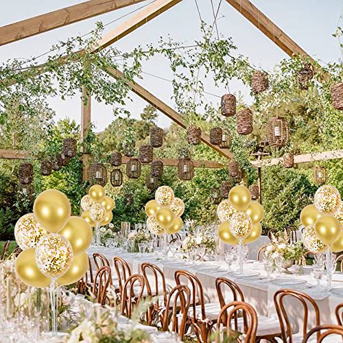 Image of TONIFUL 6 Set Gold Balloon Stand Balloon Centerpieces for Table Decorations