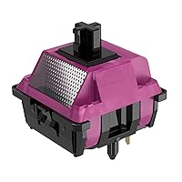 Vista 1 de DUROCK Interruptor Lotus negro, interruptores lineales de alta precisión 2.24 oz de resorte largo pre-lubricado RGB interruptores de teclado