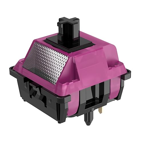 DUROCK Black Lotus - Interruptores lineales, PC modificado y UPE mezcla carcasa superior y carcasa inferior de nailon, vástago POM modificado de