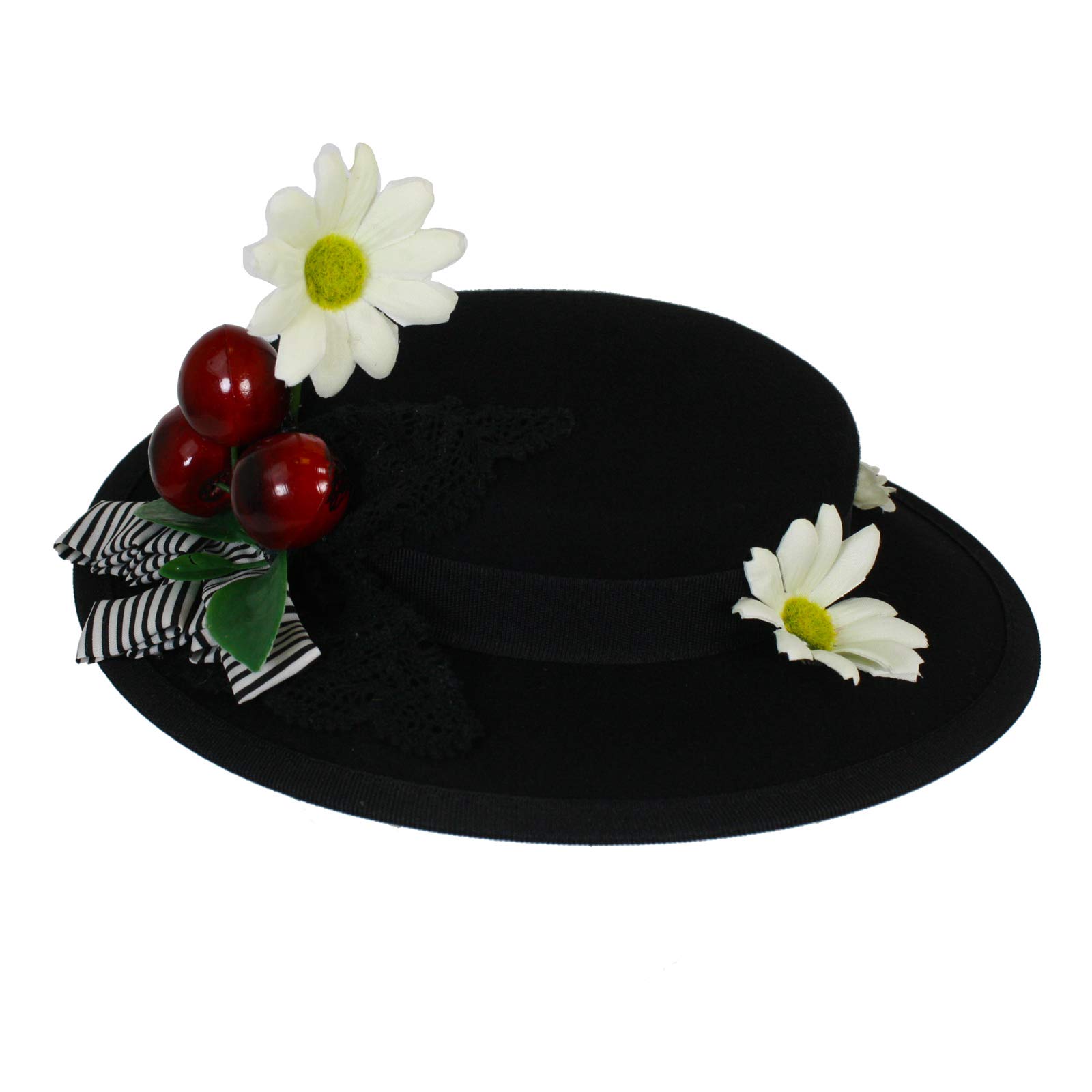 Largemouth Women's English Nanny Poppins Costume Hat (Black)
