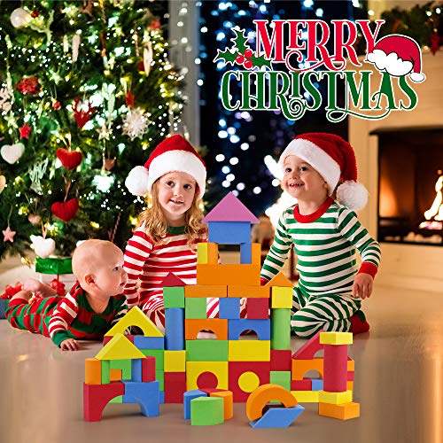 Mini Tudou 137 Pcs Foam Blocks For Toddlers, Soft Stacking Building Block Toys Set For Kids, Boys And Girls #TOP3