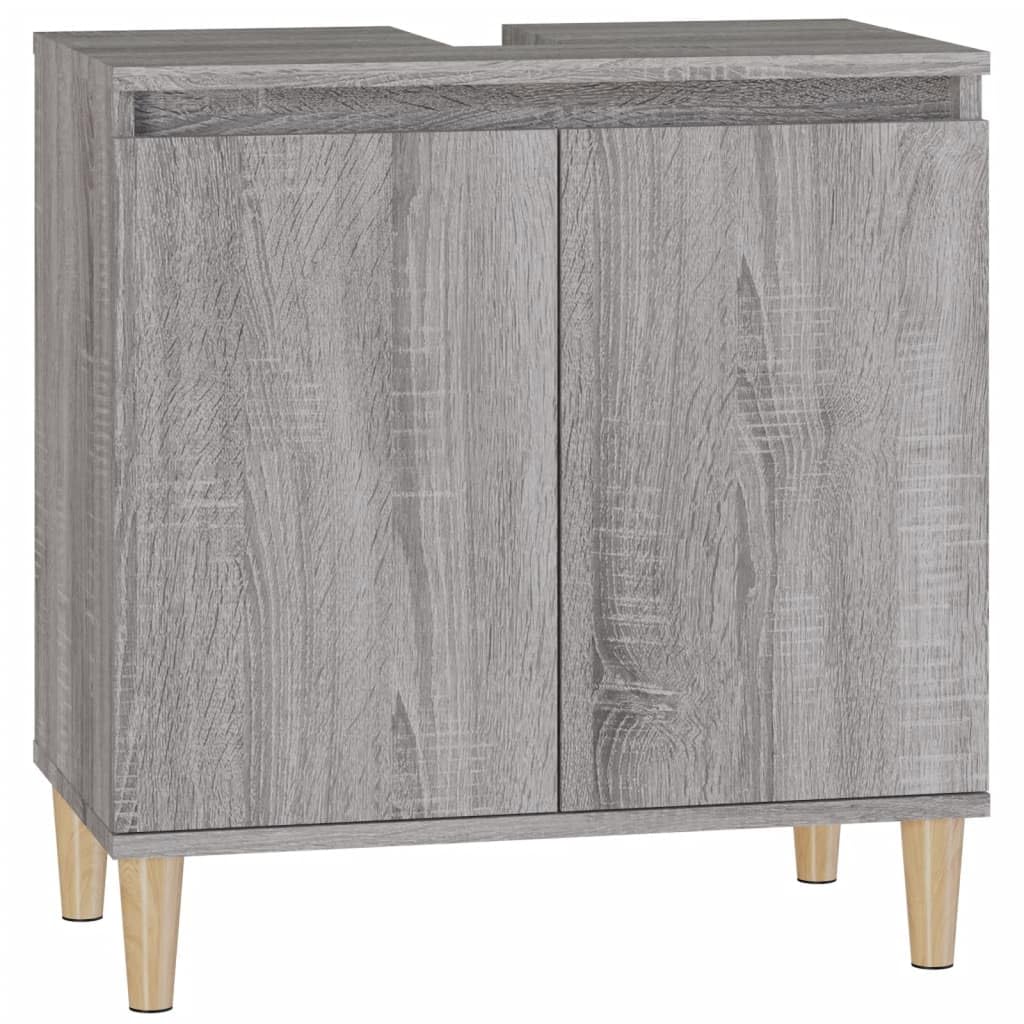 Mobilio Lavello Sonoma Grigio 58x33x60 cm Legno Ingegnerizzato