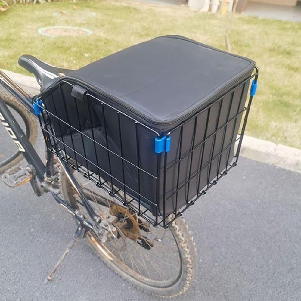 Foldable Bicycle Pet Basket, Heavy - Duty Dog Cat Travel Carrier with Waterproof Exterior for All Bikes
