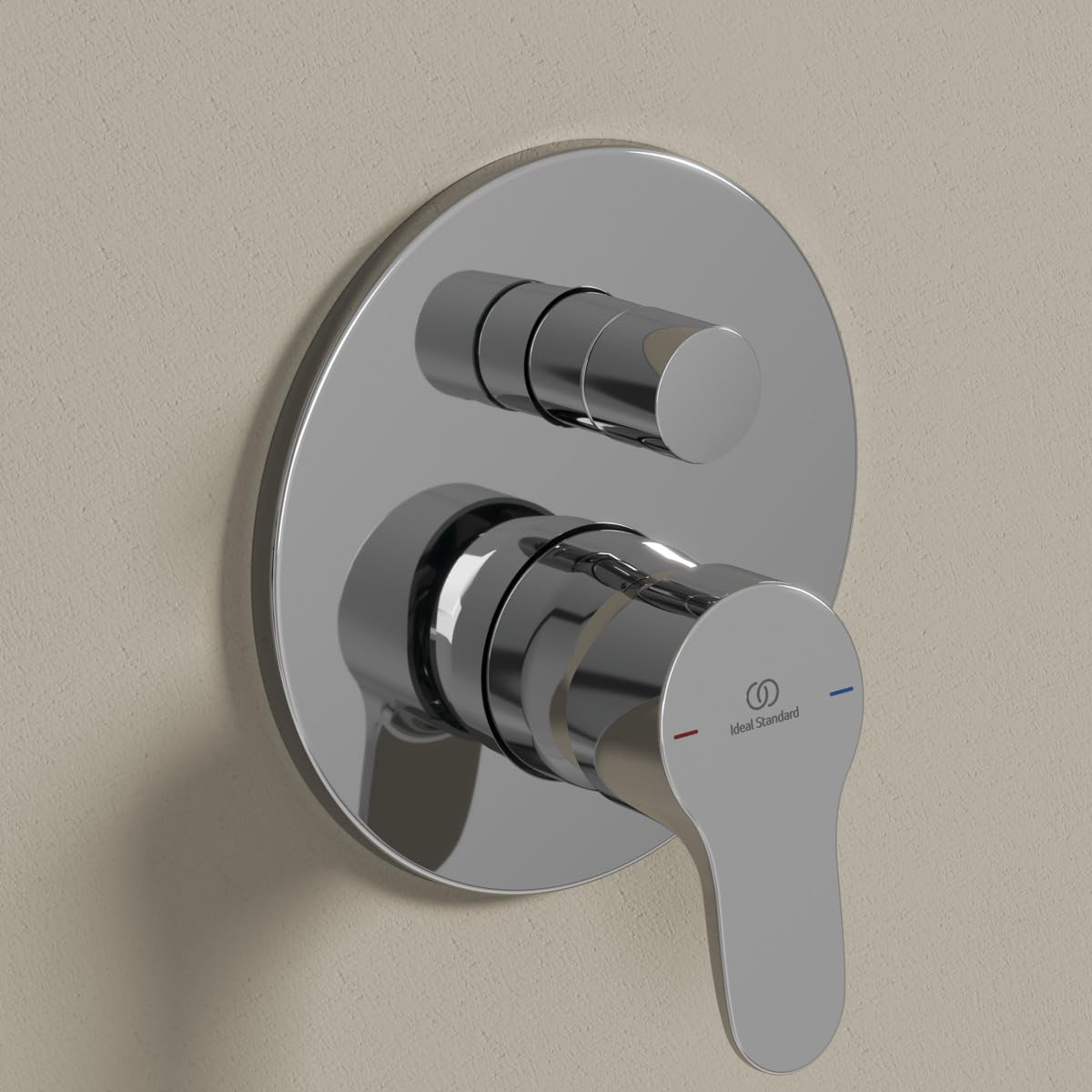 Ideal Standard - Cerabase Einhebelmischer für Badewanne oder Dusche, Zwei-Wege, Komplettset mit Einbaukörper, verchromt