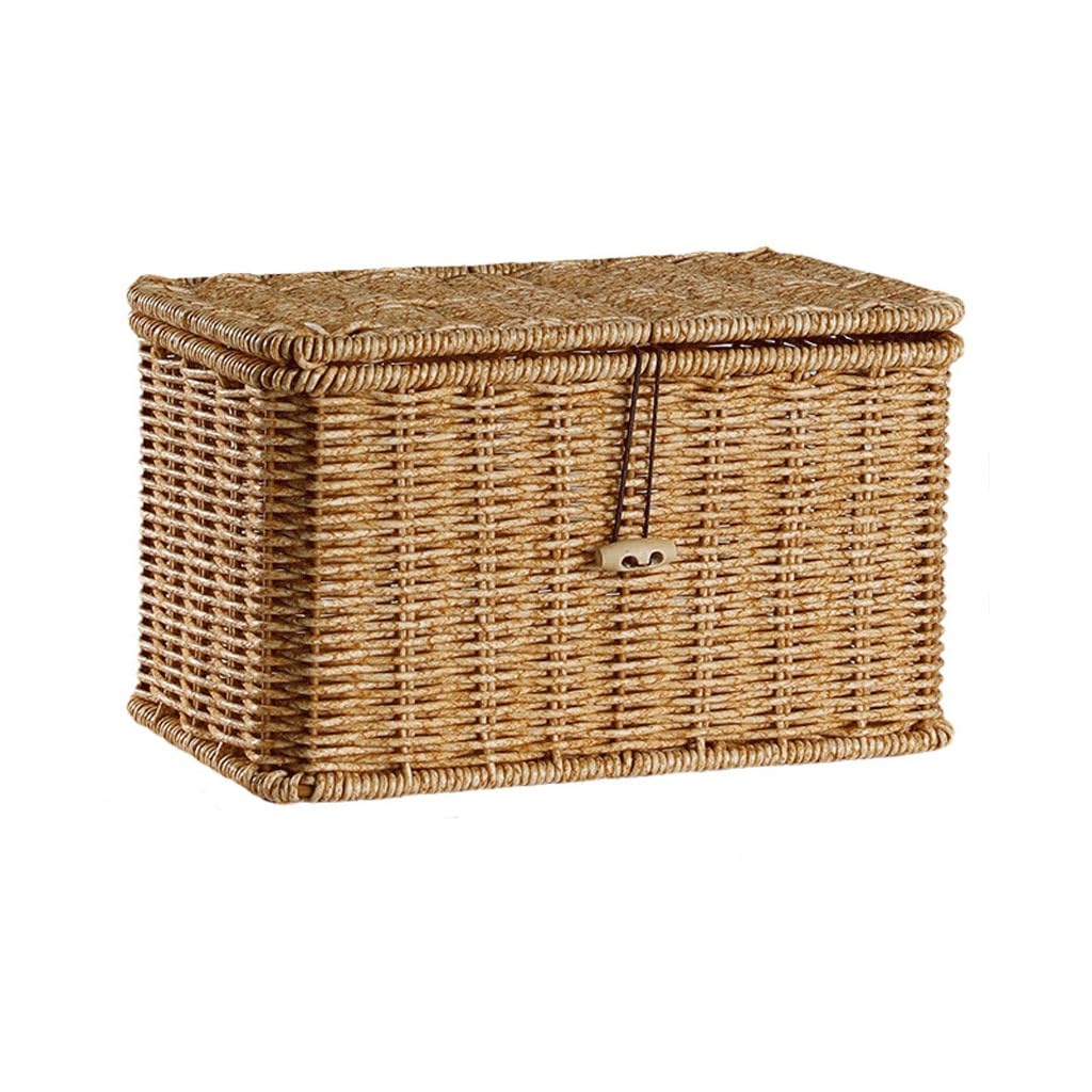 Boîtes de rangement imitation rotin panier chambre et linge armoire