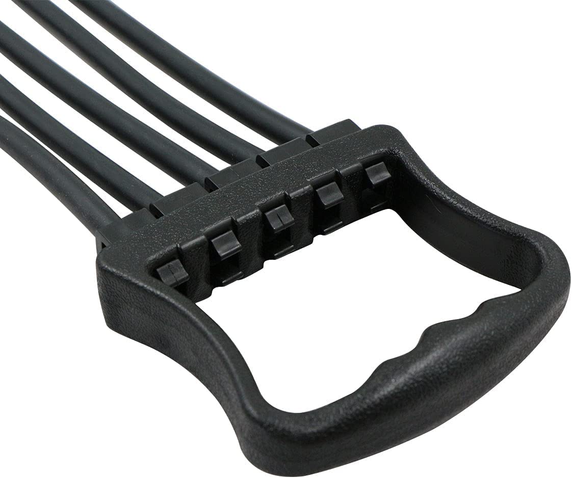 Esercitatore Muscolare Estensore,Estensore Pettorali Regolabile,5 Tubi Espansore Toracico,Esercitatore Pettorale,Per Casa,Palestra,Spalle,L'Allenamento Dei Muscoli Braccia (Nero)