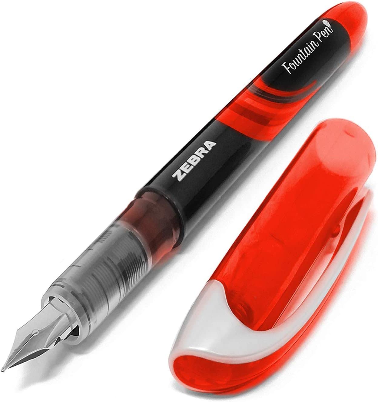 Zebra Fuente - Disposable Fountain Pen - Red Ink - Pack of 6, 1 count (Pack of 6) - Image 3