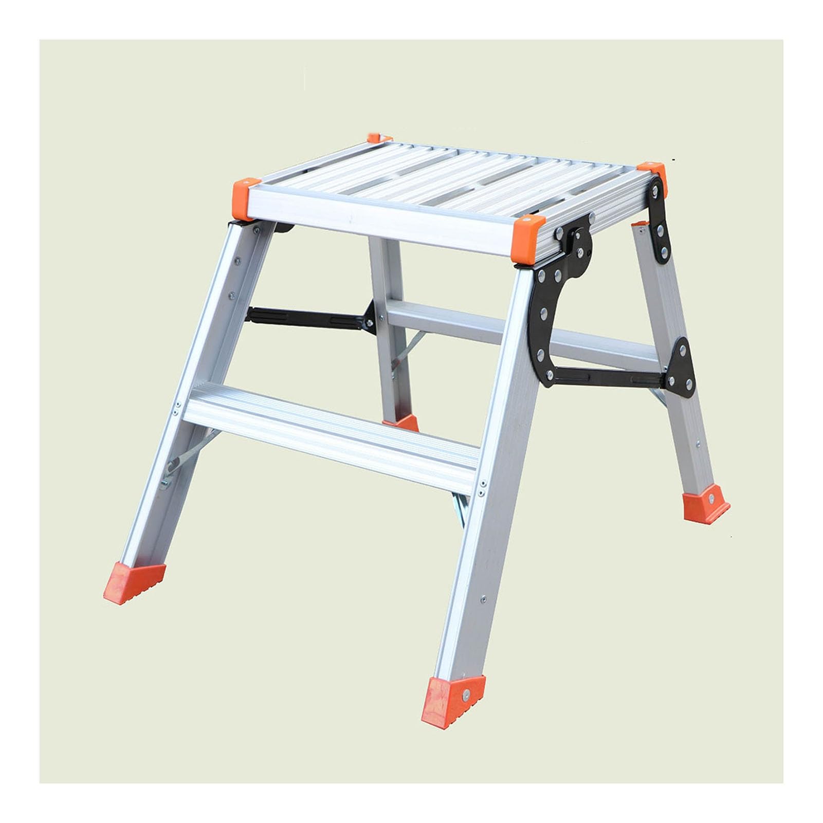 Taburete plegable, plataforma de trabajo de aluminio portátil, asiento de picnic al aire libre, escalón de escalada de coche, resistente con capacidad de 150 kg, diseño compacto y ligero