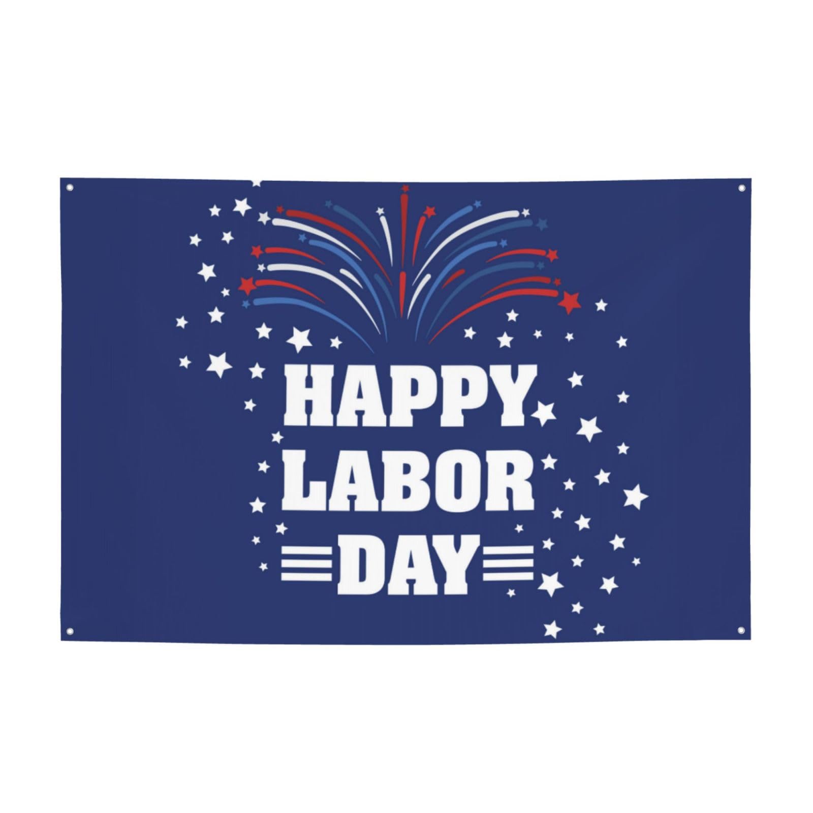 Happy Labor Day Banner Party Background Decorations 47x71 Inch Party Supplies