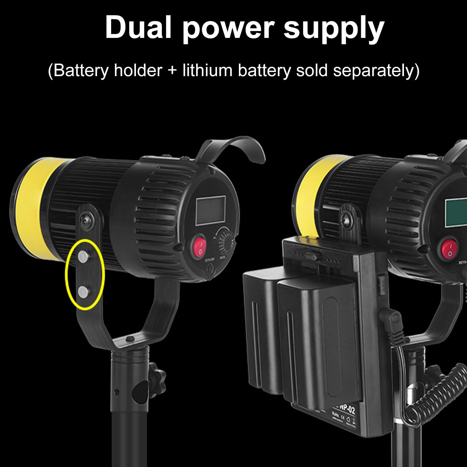 Lazmin112 Wideo LED, 35 000 Luksów 5600 K CRI 96+ Możliwość Przyciemniania Oświetlenie Fotograficzne z Regulowanym Kątem świecenia, do Portretowej Biżuterii Fotografia Produktowa (Wtyczka UE 800 W)