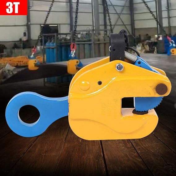 3T/ 6600Lbs Universal Vertical Plate Clamp Heavy Duty Industrial Lifting Clamp Opening 0-1.38in for Lifting and Transporting