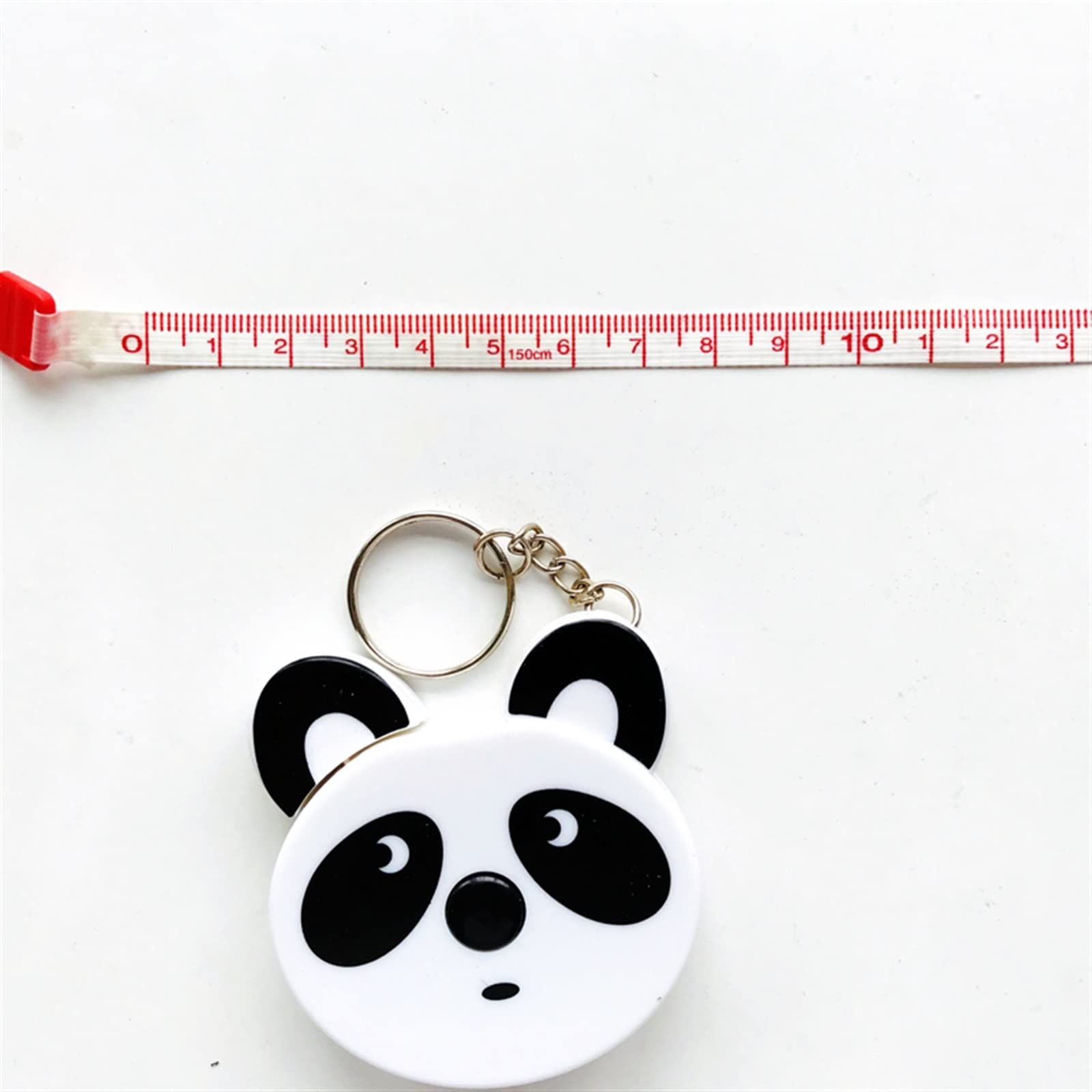 Cinta métrica de 1,5 metros/60 pulgadas de largo, rollo de animales lindos, regla elástica automática, papelería, regla métrica de costura, cinta métrica para el hogar (color: arco iris) (transparen