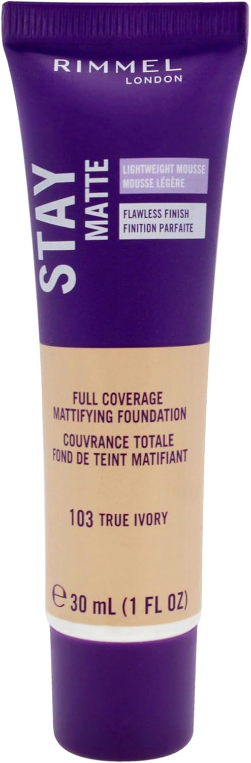 Rimmel London Stay Matte Foundation, True Ivory, 30 ml Rimmel London Stay Matte Foundation, True Ivory, 30 ml