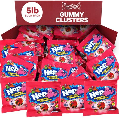 Gummy Cluster, 5lb Gummy Clusters Bulk, clusters bulk candy individually wrapped, Perfect for Gummy Candy Lovers, Satisfy your sweet cravings with this delightful candy.