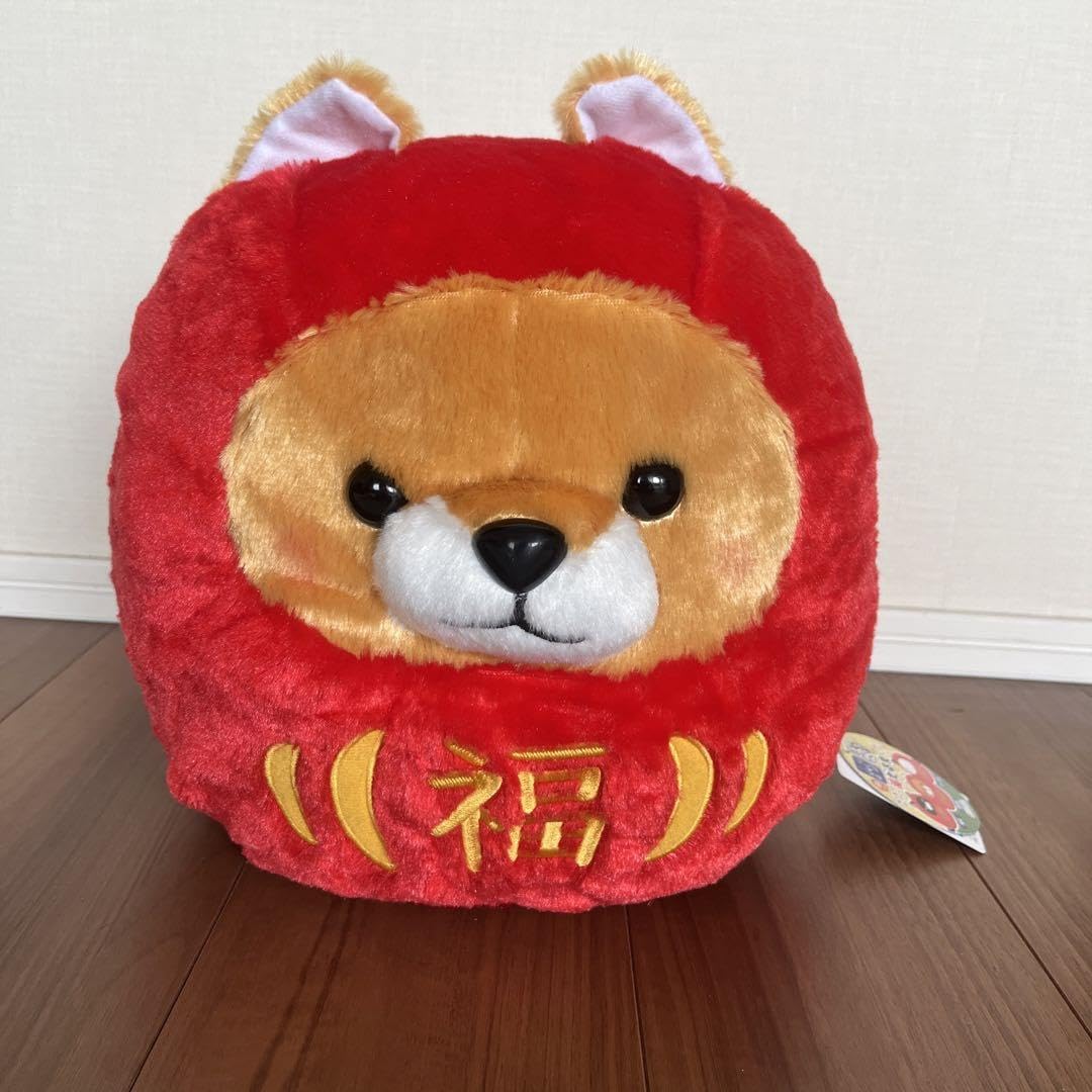 Amazon.co.jp: 豆しば三兄弟 福だるまBIGぬいぐるみ 豆太郎 : おもちゃ 