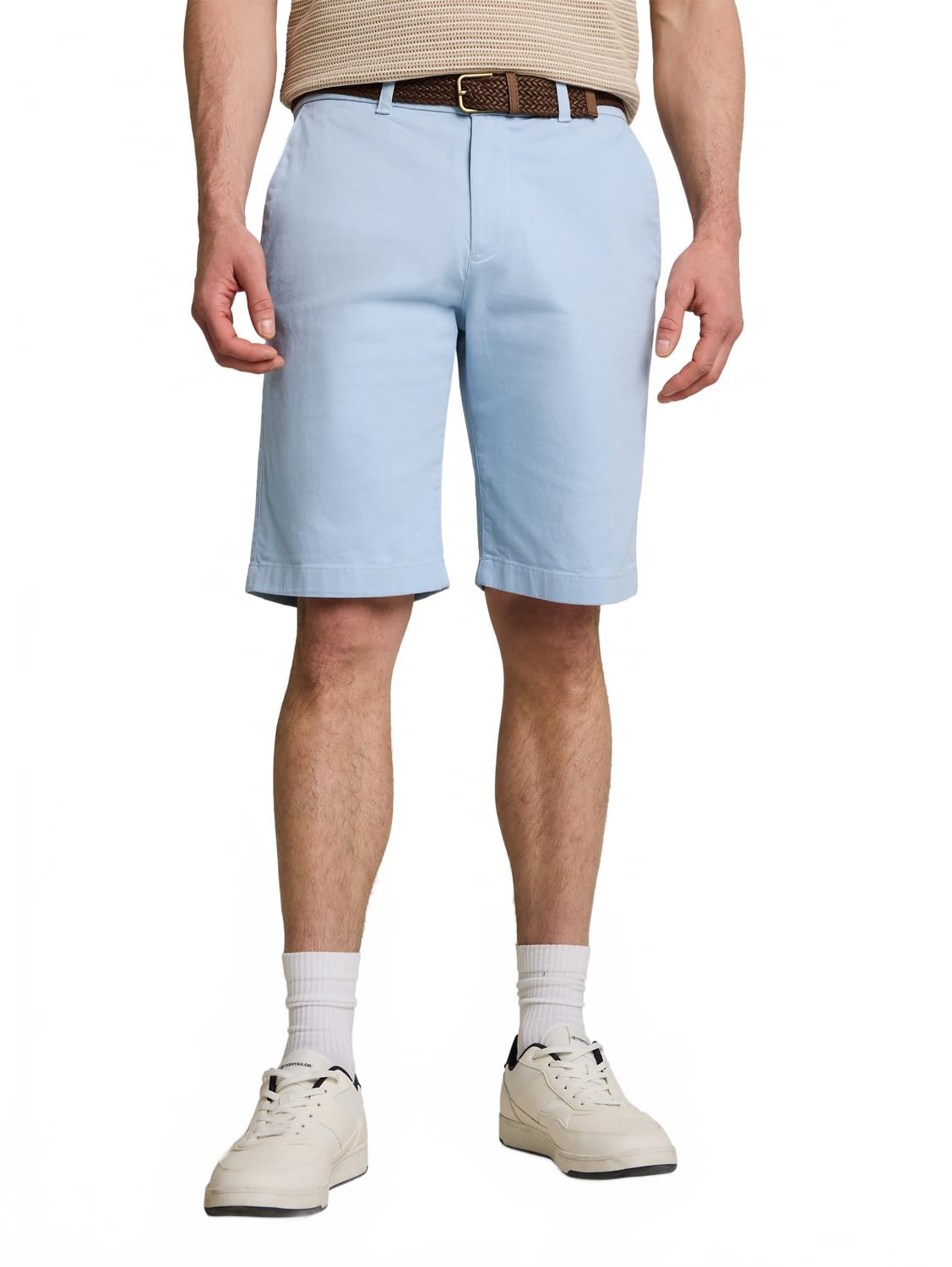 Tom Tailor Herren Regular Chino Shorts mit Gürtel 1052138