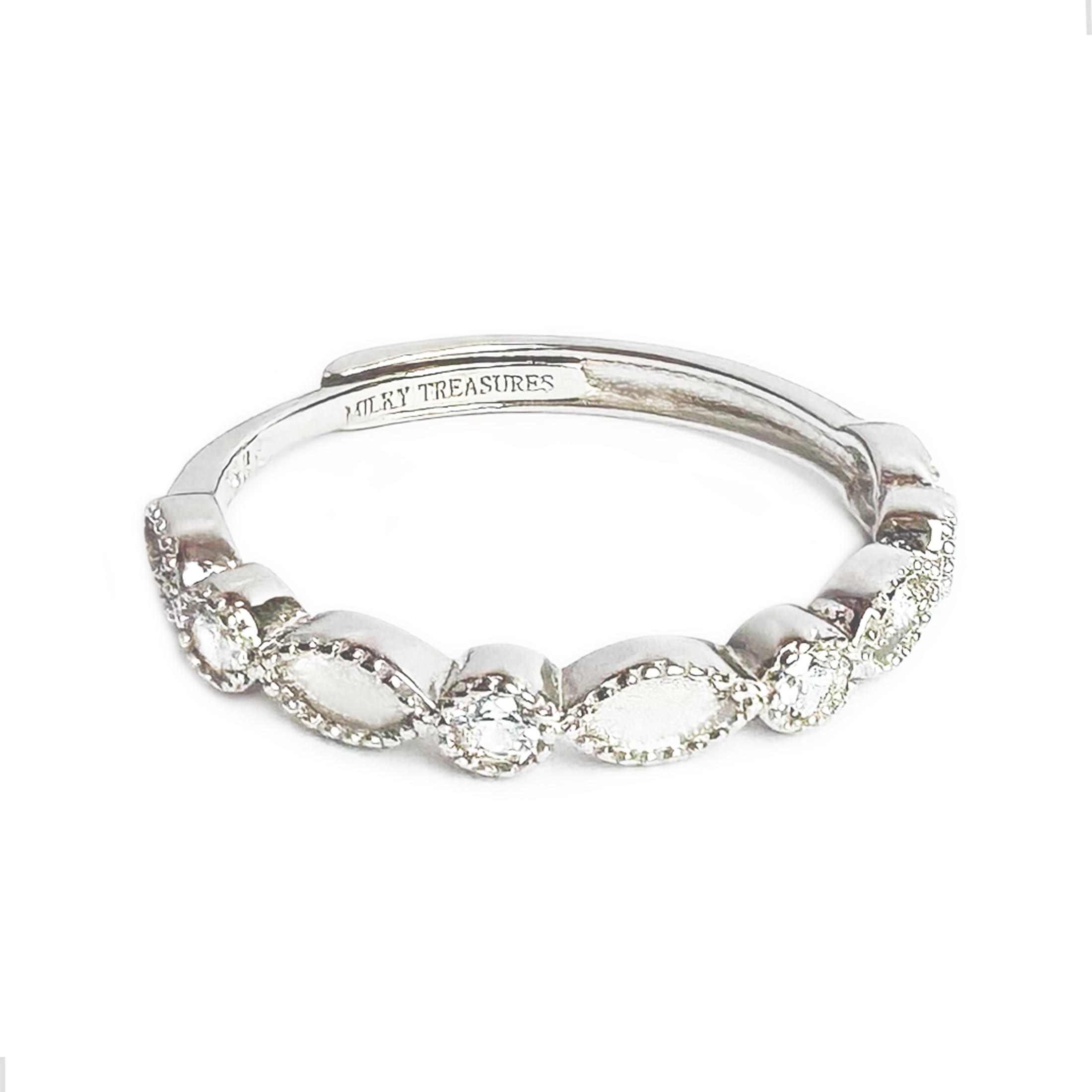 Band Ring (Only Ring) | DIY Breastmilk Jewelry Making Kit | 925 Sterling Silver Ring | Adjustable Size 6 to 10 | Breastfeeding Keepsake Kit | Gifts for Mom