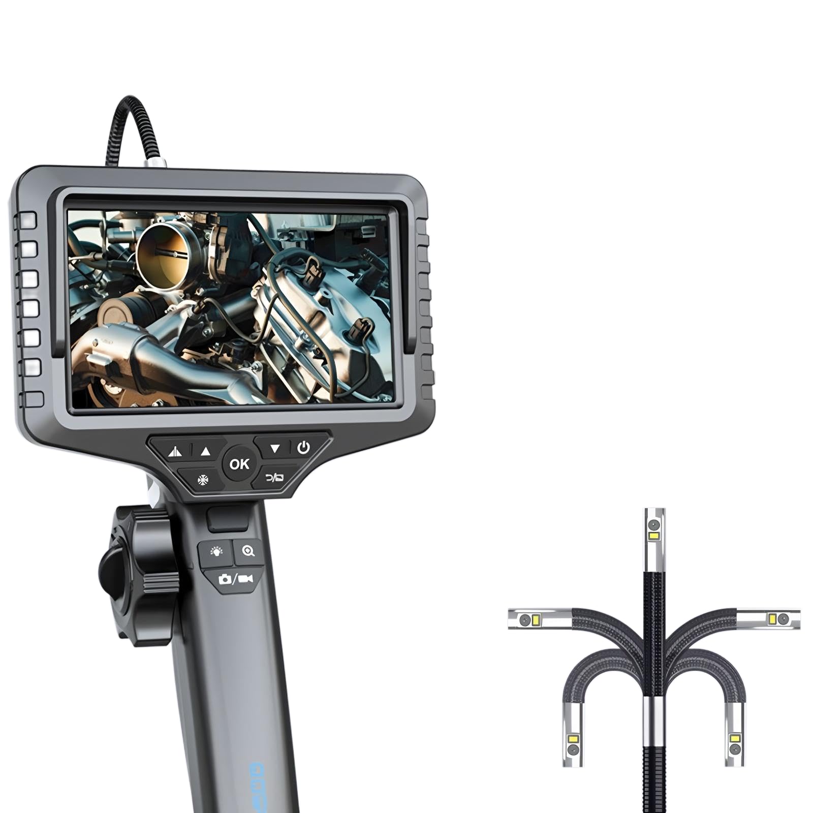 Borescope GL-500M Inspection camera Endoscope 6.5mm 5M Dual Lens 1080P