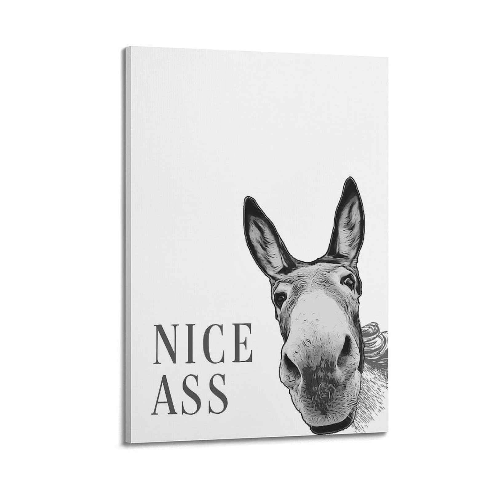 JoenTdrn Funny Bathroom Aesthetic Canvas Wall Art Print Home Decor for Bedroom Living Room08x12inch(20x30cm) Frame-style