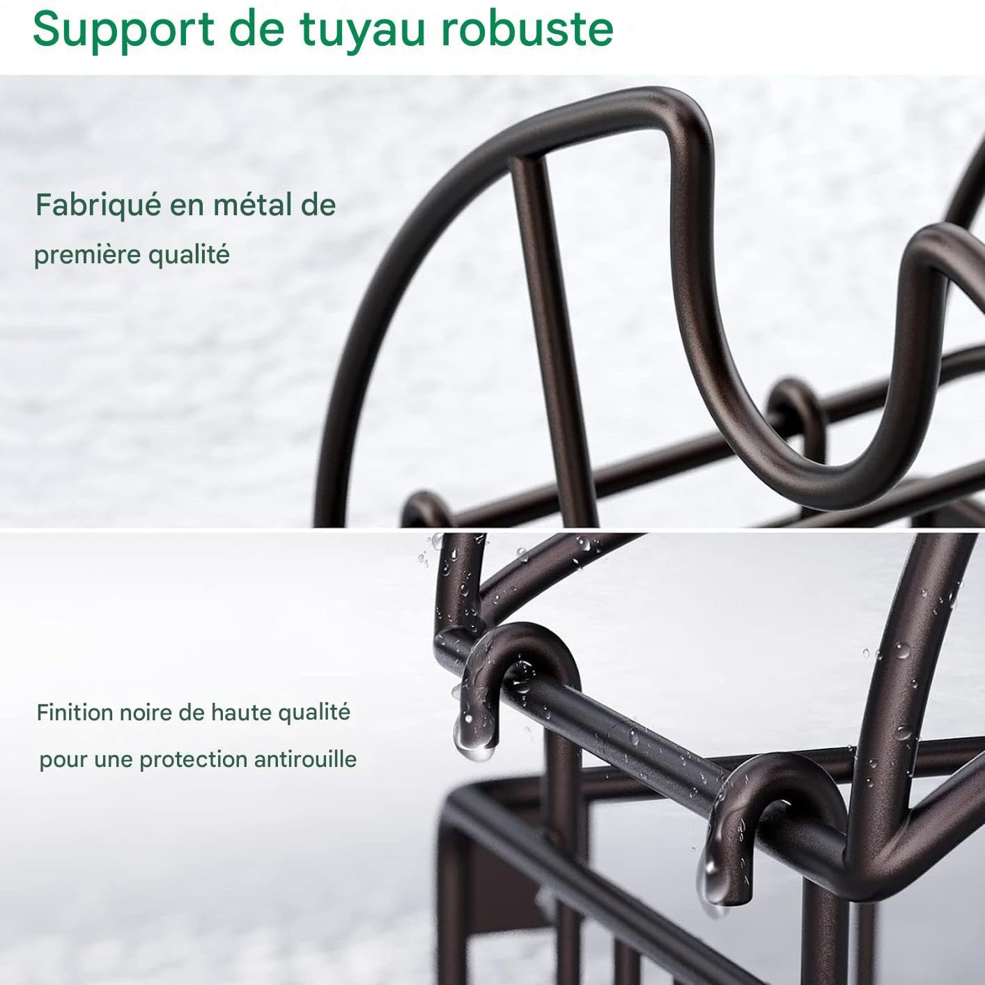 Support de tuyau Râtelier de rangement robuste pour tuyaux