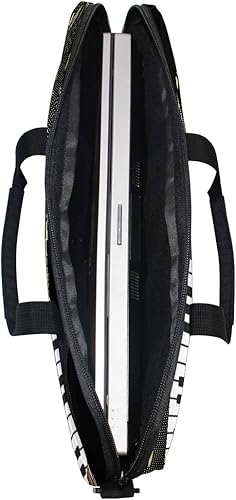 Miniatura 3 de Piano musical dorado clave nota musical 13 13.3 14 pulgadas portátil hombro mensajero caso maletín con asa correa para hombres mujeres