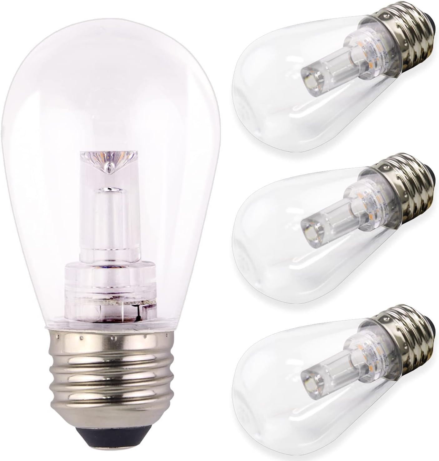 AVEVA 4 Pack LED S14 Bulb,12V Voltage2100k Color Temperature95 Color