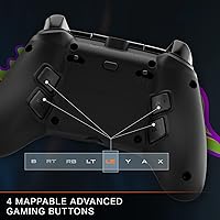 Vista 3 de PowerA FUSION Pro 3 Wired Controller for Xbox Series X S, Xbox One, Mappable Advanced Gaming Buttons, Xbox Controller, Trigger Locks, Black