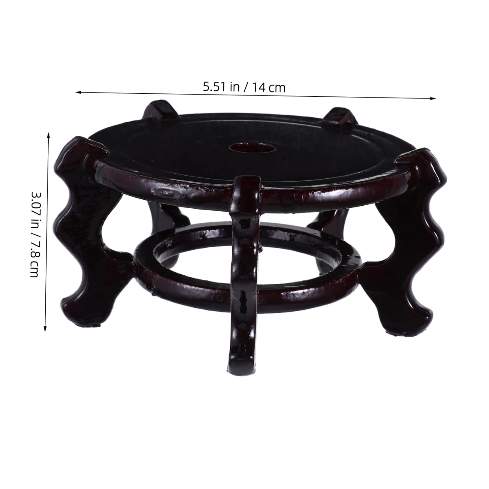 TOYANDONA Soporte para Macetas de Madera Marrón Diseño Versátil y Ahorro de Espacio Base Redonda Paquete de 2 Unidades para Exhibición Creativa de Jarrones y Flores en Interiores