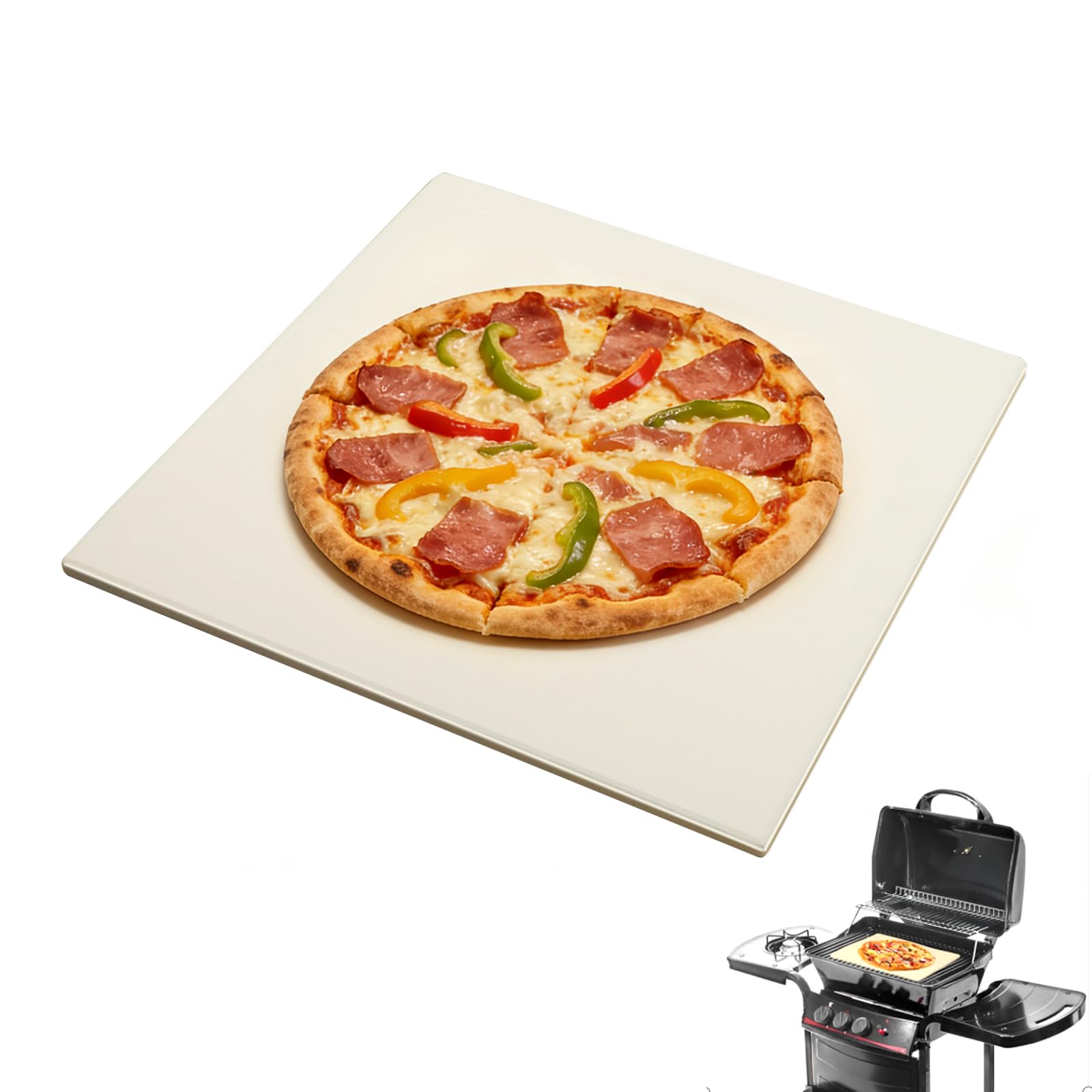 Kamado Joe Pizza Stone - 2-Pack Ceramic Heat Deflector -9
