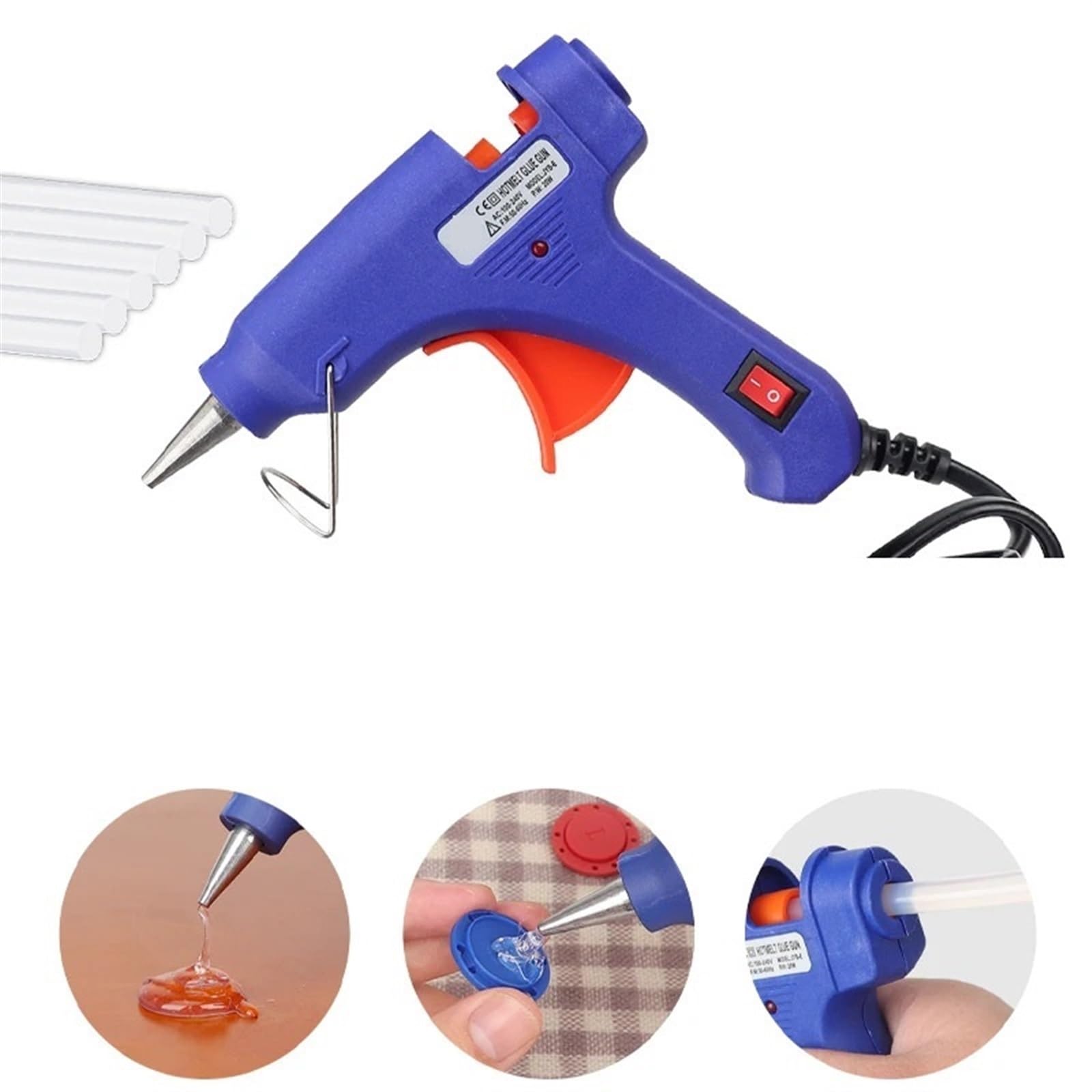 Pistolet do klejenia na gorąco, pistolet do topienia, pistolet do klejenia rzemieślniczego, pistolet do klejenia 20 W, mini pistolet do klejenia na gorąco, pistolety industr
