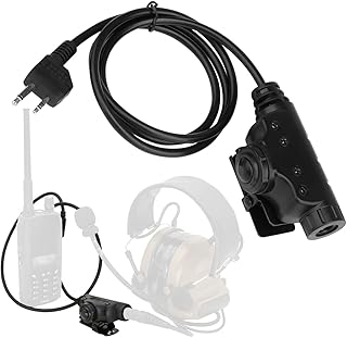 WLXW Tactical U94 V2 PTT Tactical Headphone Adapter for Full Range of Tactical Headset,ML