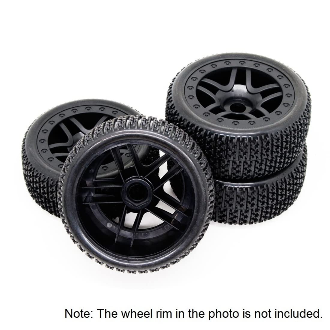 4 PièCes 109Mm 1/8 RC Tout-Terrain Voiture Pneu en Caoutchouc pour MP9 Hobao PièCes de Mise à Niveau