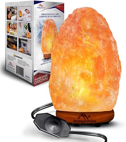 Miniatura 1 de Lámpara de sal rosa del Himalaya 7-9 libras 7-9 pulgadas de altura lámpara de roca de sal lámpara del Himalaya lámpara de sal marina hecha a mano