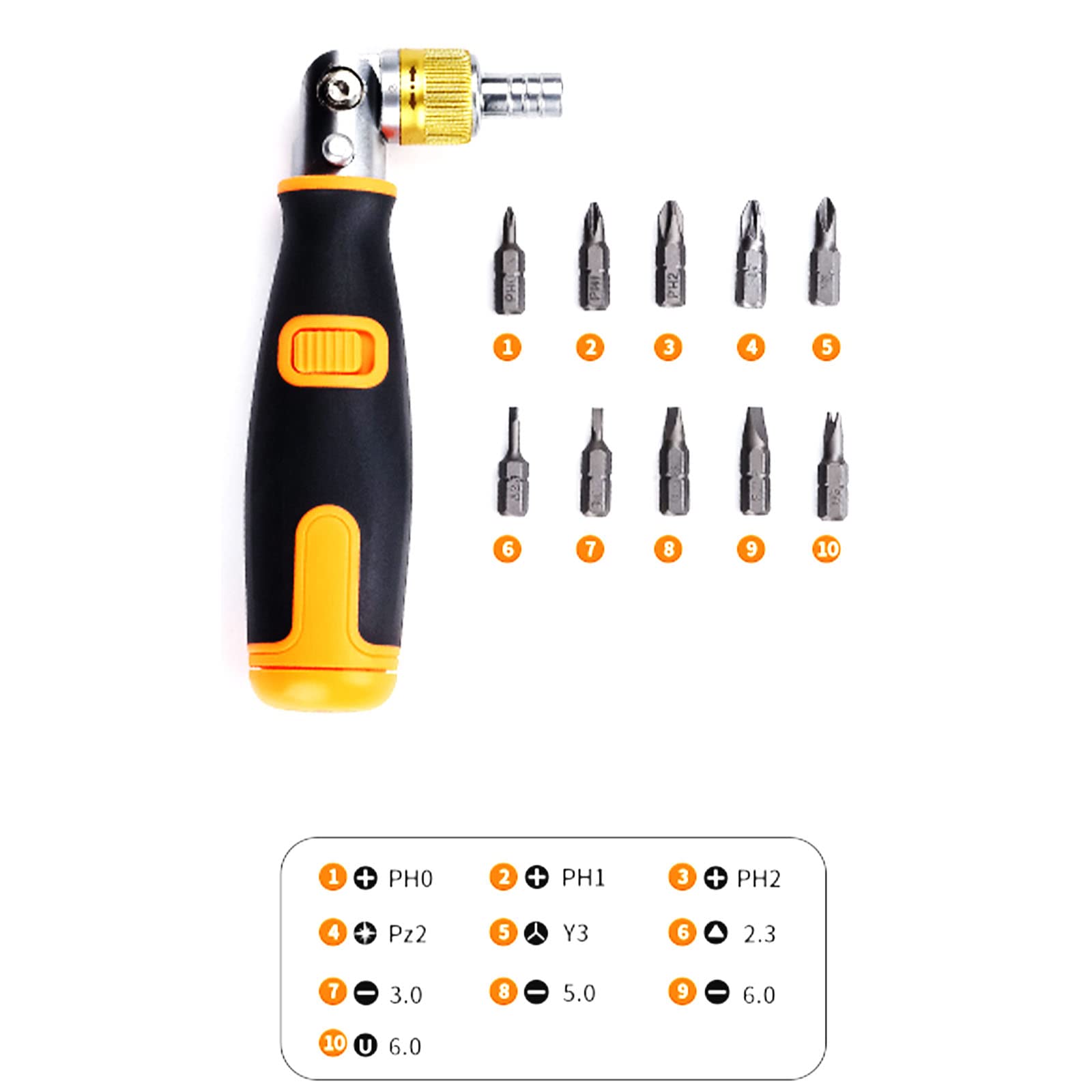 Screwdriver Tools 11 In 1 Multi-Head Ratchet Screwdriver Magnetic Impact Resistant Multifunctional Screwdriver Professional Screwdriver Tool Set