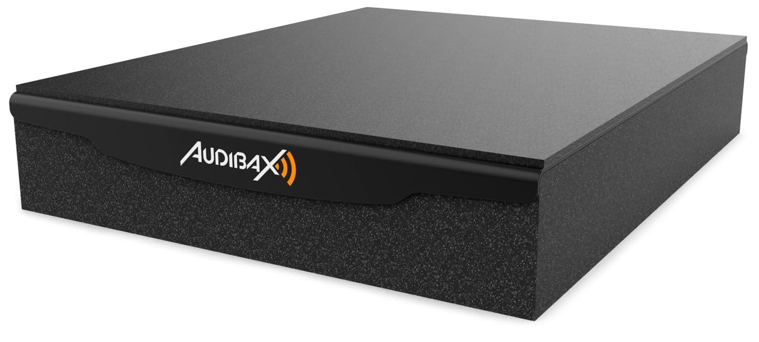 Audibax Pad 6 Plus - Podstawa z podkładką do izolacji akustycznej - Gęstość od 4 do 6 cali - Panel akustyczny do głośników studyjnych - Zapobiega wibracjom - Uniwersalna kompatybilność