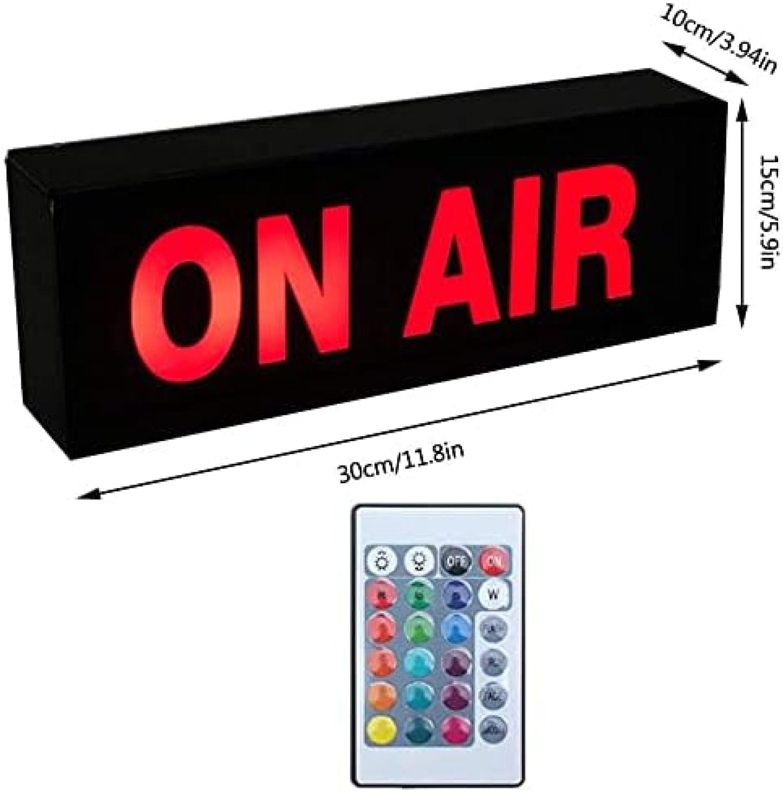Boîte Lumineuse On Air - Panneau LED Sans Fil Avec Télécommande - Décoration Studio Home Cinema