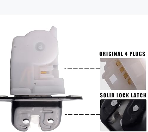 Miniatura 2 de Actuador de bloqueo de maletero con pestillo elevador compatible con Nissan Murano 2005-2007 Versa 2007-2012 Rogue 2008-2013 Leaf 2011-2017 Infiniti