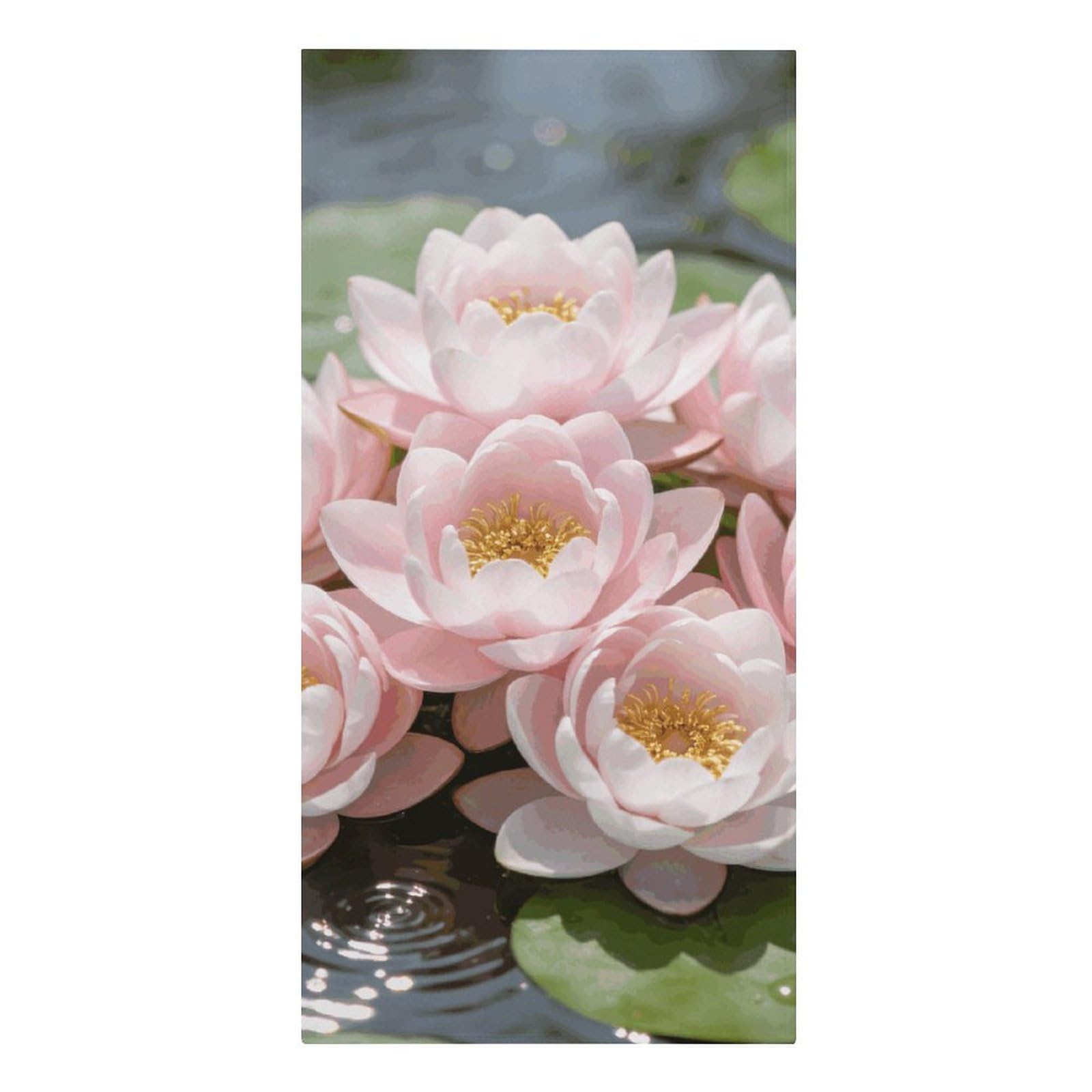 FodPand Lightweight Microfiber Large Overszed Lotus Beach Towel 30.3x61.4 in Sand Blanket Travel, Swim, Bathroom, Girls Women Adults Gift Soft Big Pool Swim Towels