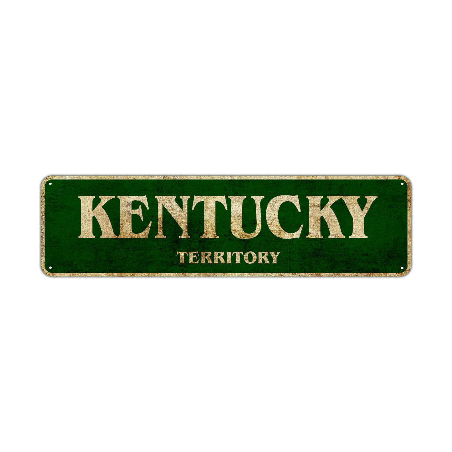 HOUVSSEN Kentucky Territory Decor Wall Shop Man Cave Bar Street Vintage Retro Metal Sign Fun Metal Sign 4x16 Inch Vintage Plaque Handicraft Best Gift Metal Tin Sign