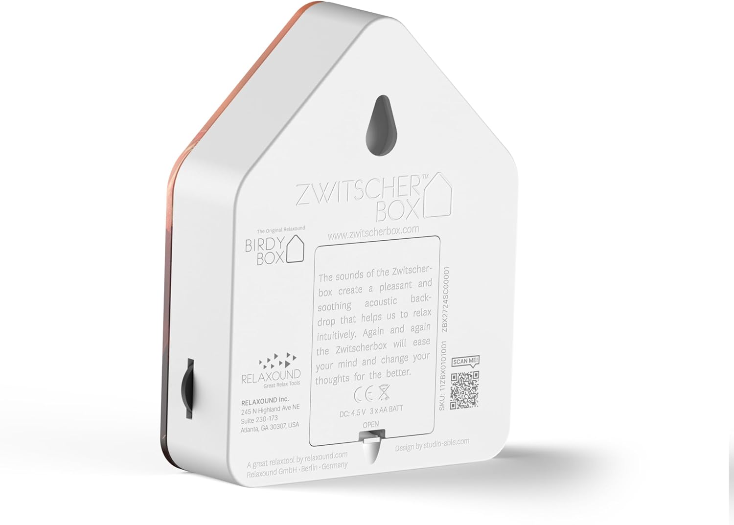 RELAXOUND Original Birdybox Red Cardinal Feathers - Modern Nature Sound Box - Relaxing Cheerful Bird Concert - Motion Sensor with Sound - Relaxing Tool