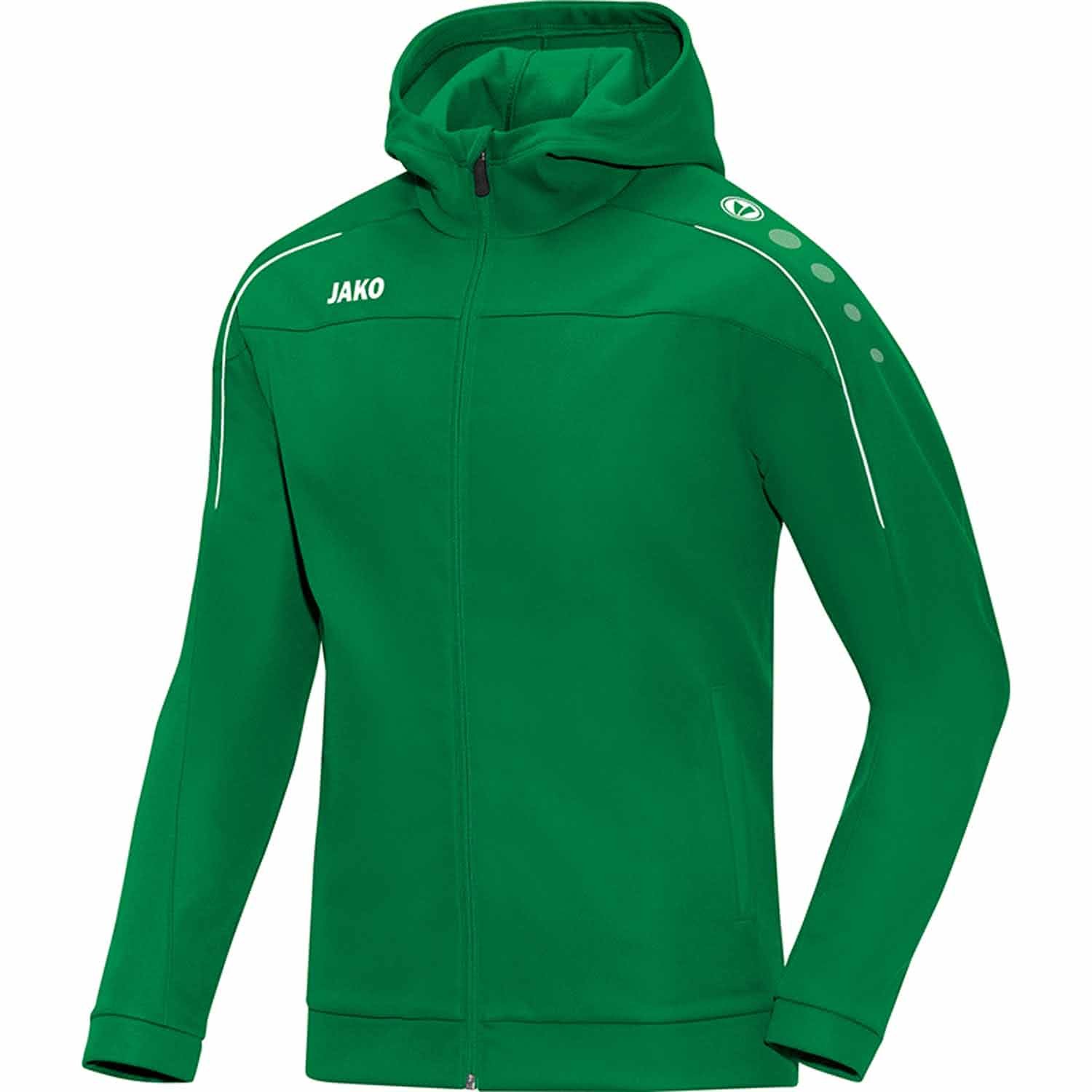 JAKO Women's Classico Hooded Jacket, sportgrün, 40
