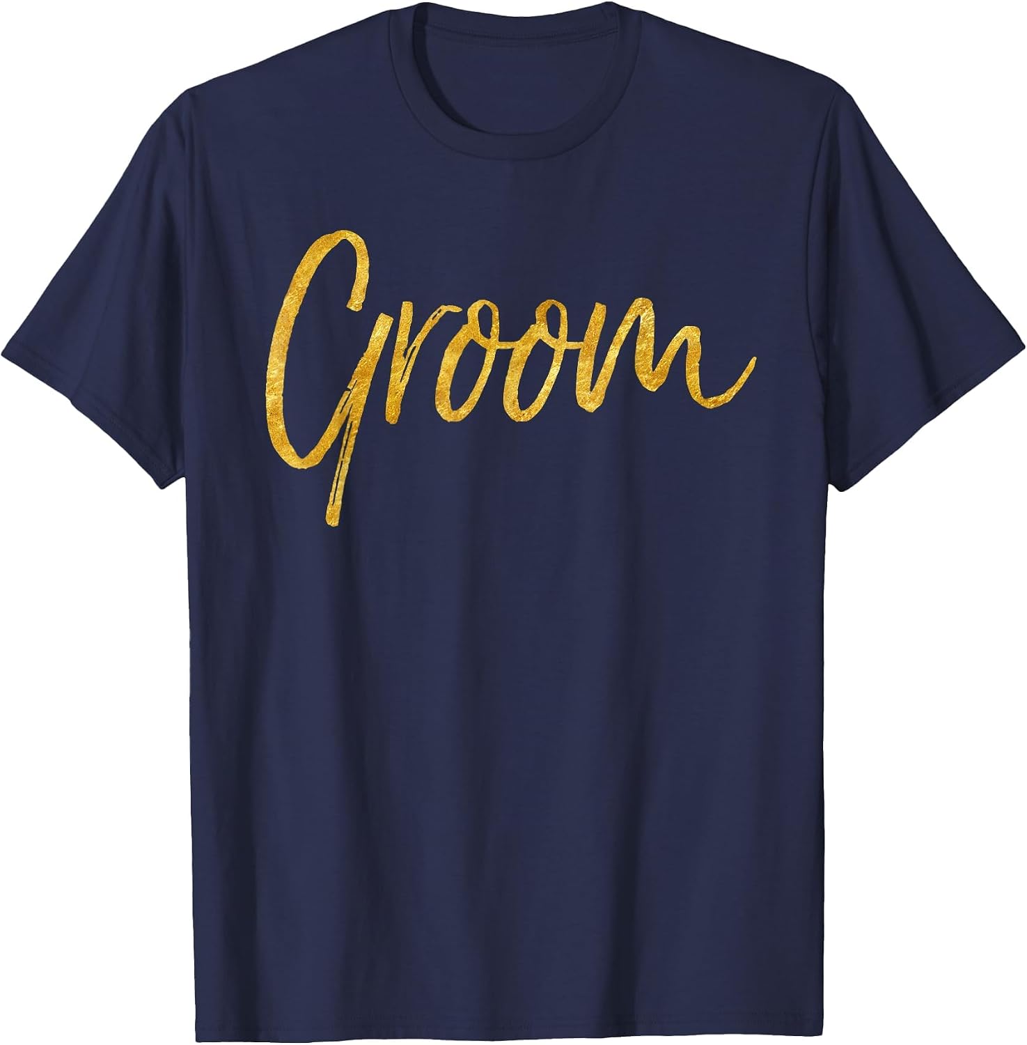Groom Shirt Cute Gold Wedding Shirt for Getting Ready Men T-Shirt image 4