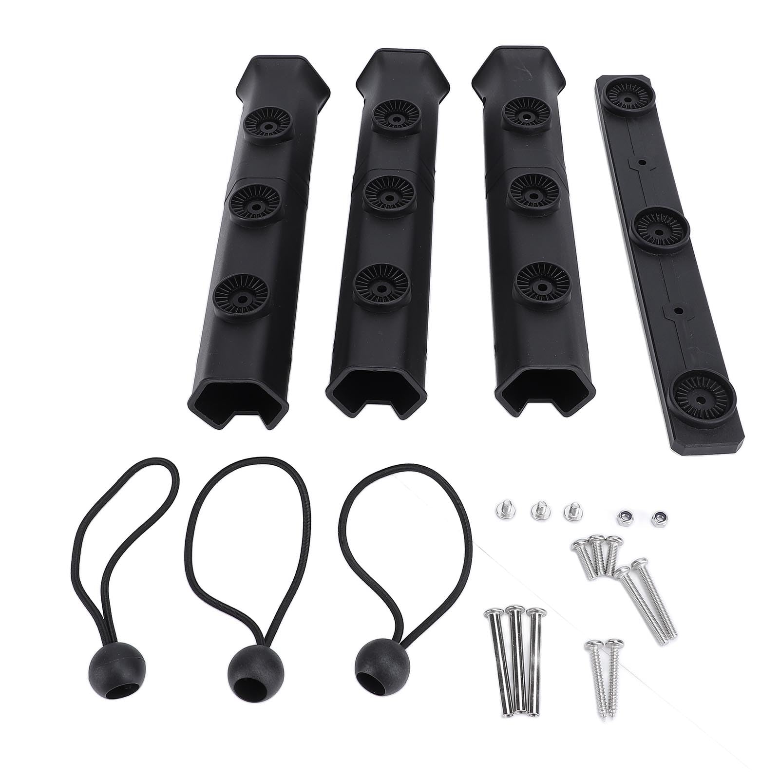 Plastic Fishing Rod Holder, Wall Mount Fishing Rod Bracket, Sturdy Fishing Pole Rack, Tube Link Storage with Screw Fasteners