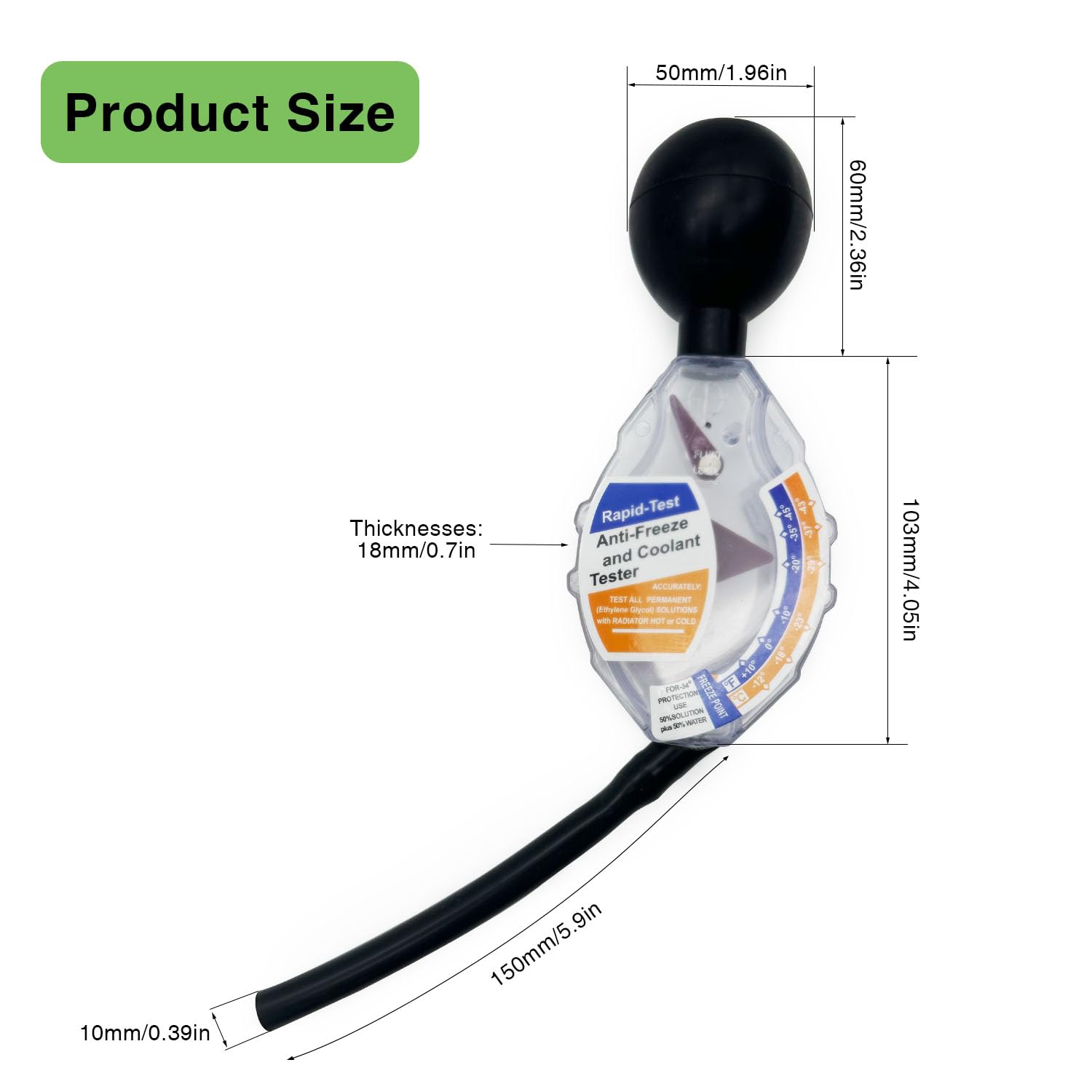 Tester Antigelo per Auto, Densimetro Antigelo -43°C