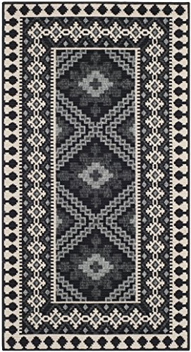 Tapete Safavieh Veranda 76x31 cm Negro y Crema miniatura 3