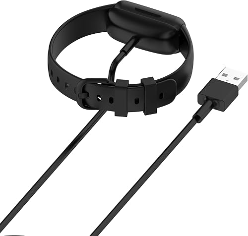 Miniatura 4 de FitTurn Cargador USB compatible con Fitbit Ace 3 Activity Tracker de 3.3 pies39.4 in de repuesto de cargador USB Clip de carga Cable Base de