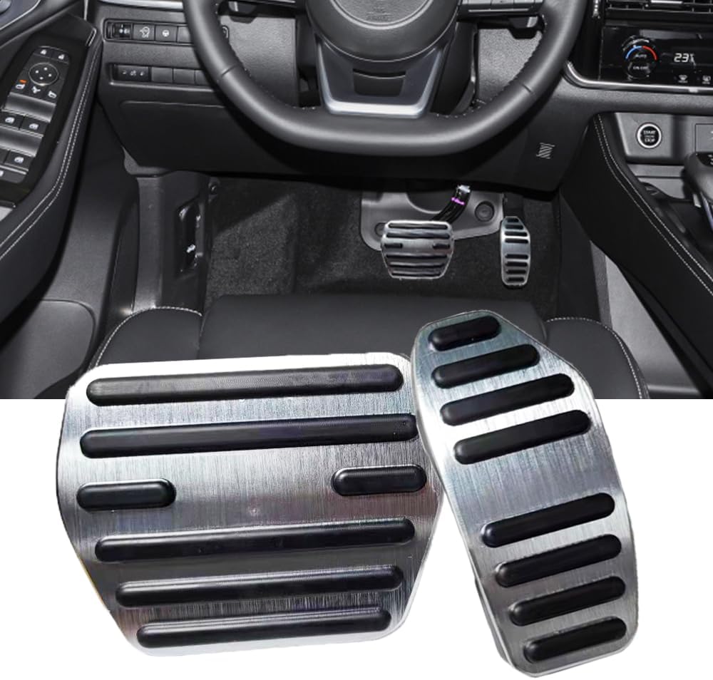 Anti-Slip Foot Pedal Pads kit Compatible with Rogue,Aluminum Brake & Gas Accelerator Pedal Covers