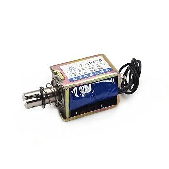 Heyiarbeit DC 12V 25N Push Pull Type Solenoid Electromagnet 0.4A 10mm Stroke Open Frame Solenoid, Linear Motion, JF-1040B-12V